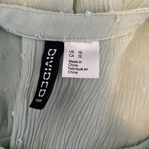 H&M Mint Swiss Dot Long Sleeve Dress - Picture 8 of 9